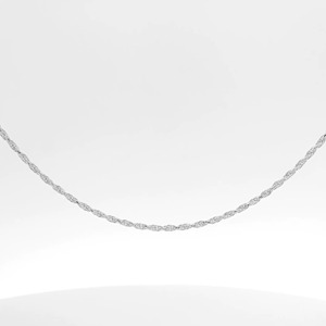 Classic Smooth Braided White Pt950 Fine <b>Rope</b> <b>Chain</b> Necklace For Women Daily Wear Luxury Platinum Jewelry - Product Image 1