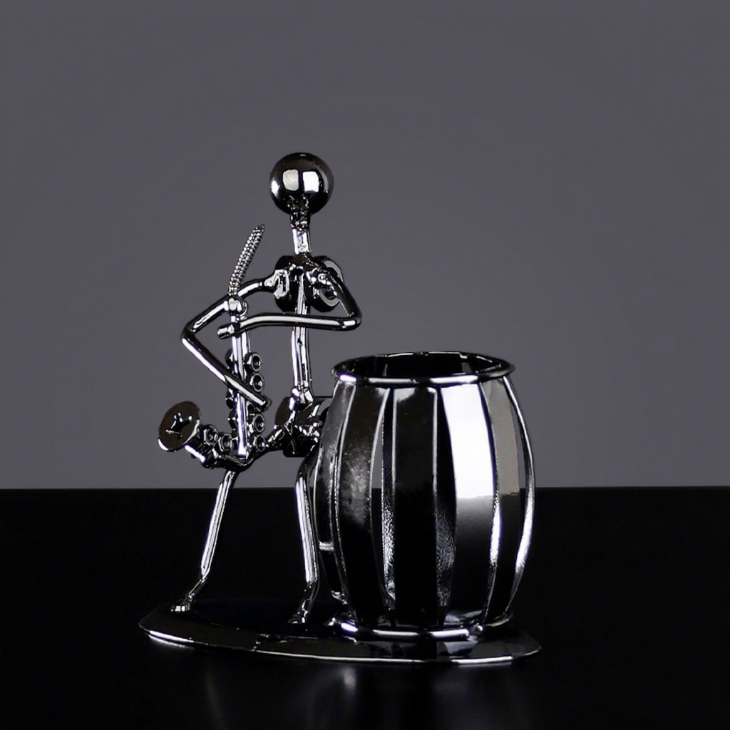 Iron man band pen holder-saxophone