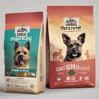 Nourriture pour chien 500G 1Kg 2.5Kg Impression par gravure personnalisée Pochette d'emballage d'aliments pour animaux de compagnie Fond plat Café Thé Fermeture éclair Fond plat Sac