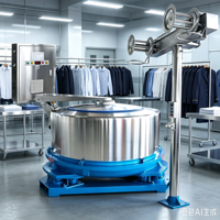 Déshydrateur à fréquence variable à connexion directe de grande capacité 800 kg, essoreuse pour les usines textiles, de teinture, de jeans et de lavage
