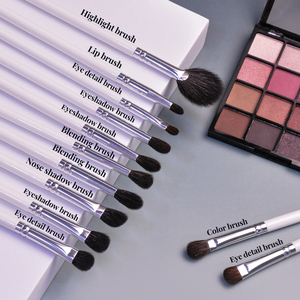 OEM ODM Wholesale 12PCS Professional Multifunctional Durable <strong>Makeup</strong> Brush Set <strong>Silver</strong> Vegan Eyeshadow Foundation <strong>Eye</strong> <strong>Makeup</strong> - Product Image 2