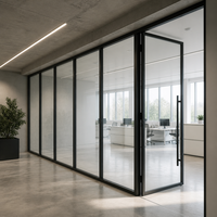 Panneau de cloison en verre sur mesure avec cadre métallique pour hôtel, centre d'affaires, banque, filiale, aéroport, magasin de détail, projet d'aménagement intérieur
