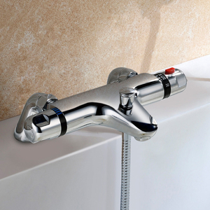 Design classique Chrome Robinet de <span class=keywords><strong>douche</strong></span> <span class=keywords><strong>thermostatique</strong></span> Mélangeur de bain Mélangeur de <span class=keywords><strong>douche</strong></span> de salle de bain Fonction 2 voies Mélangeur de bain - Product Image 4