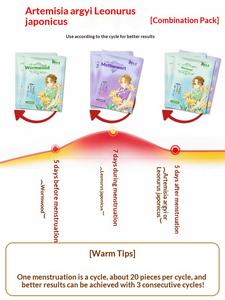 足と腰の温め、睡眠補助、発熱緩和のための温灸シール、綿麻パッチ - Product Image 2