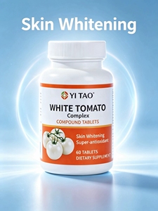 White <b>Tomato</b> Complex Tablets, Skin Whitening Supplement with Super Antioxidant, <b>Supports</b> Bright & Even Skin Tone, 60 Tablets. - Product Image 4