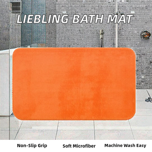 <span class=keywords><strong>Liebling</strong></span> Rutschfeste Badematte 100% Polyester Mikrofaser Santos Serie 60 X 100 cm 1500 G/m² 30 Grad Waschbar Farbe Terra - Product Image 5