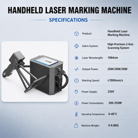 Pistolet de marquage laser à fibre portable avec tête légère pour les pièces difficiles d'accès, les soudures et les espaces étroits