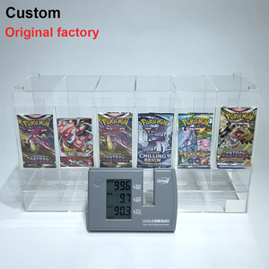 Support d'affichage en acrylique pour paquets de boosters TCG MTG <span class=keywords><strong>Yugioh</strong></span> Pokmon personnalisés, magasins de vente au détail/de jeux, distributeur de paquets de boosters à 3 ou 6 emplacements - Product Image 2
