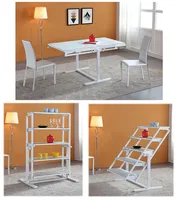 Estante de almacenamiento transformable de madera MDF convertible moderno, mesa de comedor, ahorro de espacio, muebles para el hogar, Gomlen