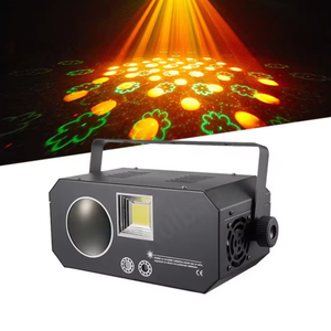 Projecteur laser <span class=keywords><strong>LED</strong></span> UNOXINE 80W RGBW 3-en-1 haute luminosité avec effets floraux pour discothèque, DJ, karaoké, fête, doté de 8 gobos et de 7 couleurs pour la scène - Product Image 2