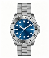 Montre classique pour homme de haute qualité avec logo personnalisé, résistante à l'eau 10ATM, super lumineuse, en titane, mécanique, à bracelet.