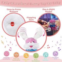Ensemble de jouets en peluche personnalisables numériquement avec module sonore enregistrable, lapin en peluche avec enregistreur vocal et haut-parleur de 21 mm
