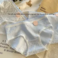 Sous-vêtements pour femmes antibactérien entrejambe étendu étudiant fille taille moyenne doux respirant doux doux pour la peau confortable sans couture