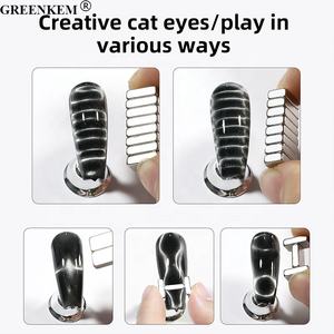 Nouveau 20pcs Forte Magnétique Crocodile Motif Nail Magnet Multi Fonctionnel Long Rectangulaire Cat Eye Magnet Petite Brique Nail Magnet - Product Image 5