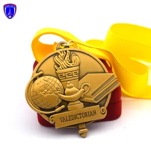 Custom 3D Education Medal Metal Medallion Custom Logo University Graduate Student Medal for Wholesale