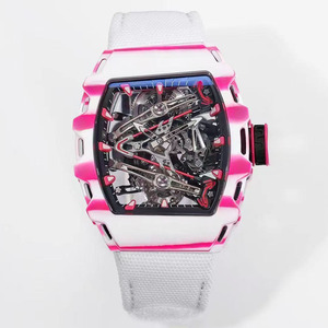 Reloj mecánico automático de lujo de alta gama 3802, color rosa, con tourbillon, deportivo, resistente al agua, para mujer. - Product Image 1