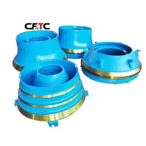 Bowl liner for rock cone crusher parts hydraulic symons spring type cone crusher parts concave and mantle