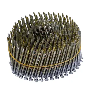 2-1/4''X0.099'' Helical Vinyl-Coated Pallet Coil Nail Q235 Carbon Steel Coil Nail For Pallet