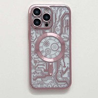 Luxe galvanoplastie charge magnétique TPU antichoc Anti-chute housse de téléphone portable pour iPhone 11 12 13 14 15 16 pro max plus