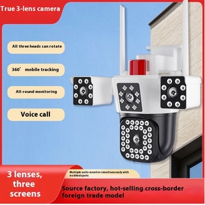 Ba mắt HD <span class=keywords><strong>Camera</strong></span> giám sát không thấm nước với tầm nhìn ban đêm hai chiều nói chuyện Wifi điện thoại di động điều khiển từ xa Súng bóng thiết kế - Product Image 5