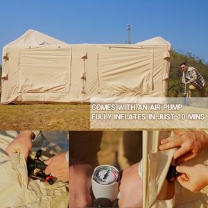 Tenda da Campeggio Gonfiabile di Lusso Portatile, Strato in PVC, Apertura Automatica Rapida, Impermeabile, <span class=keywords><strong>per</strong></span> Esterni, 2-8 Persone, Oxford, 4 <span class=keywords><strong>Stagioni</strong></span> - Product Image 3