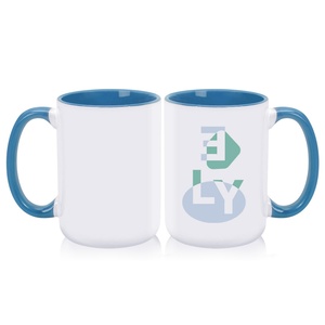 แก้วเซรามิคเปล่าขนาด 15 ออนซ์ สำหรับงานซับลิเมชั่น แก้วกาแฟเซรามิคหลากสีสันพร้อมหูจับ สำหรับงาน DIY แก้วเซรามิคส่วนตัว ขนาด 15 ออนซ์ 450 มล. - Product Image 6