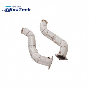 Tuyau de descente en acier inoxydable T304 avec bouclier thermique pour McLaren 720S 4.0L M840T - Product Image 1