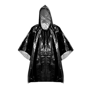 Poncho impermeable de emergencia de película de aluminio de doble cara para rescate y uso en exteriores - Product Image 2