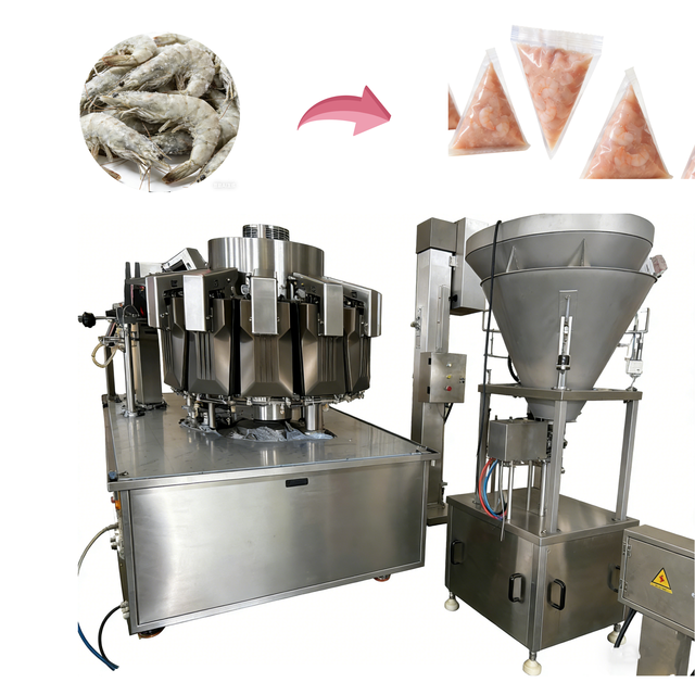 8SK-200 Full Automatic Rotary Bags Vacuum Packaging Machine Save Labor Energy Shrimp Paste Packing