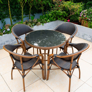 Ensemble <span class=keywords><strong>table</strong></span> et chaises en rotin pour <span class=keywords><strong>balcon</strong></span>, style simplicité moderne, pour hôtel, villa, jardin, <span class=keywords><strong>chaise</strong></span> de loisirs, <span class=keywords><strong>chaise</strong></span> en rotin tressé - Product Image 3