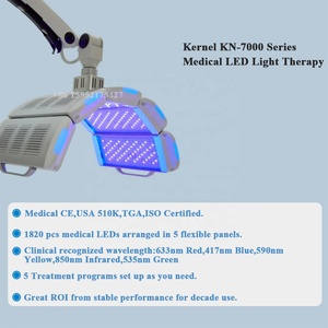 เครื่องบำบัดผิวด้วยแสง PDT LED ได้รับการรับรองมาตรฐาน USA 510K CE หน้าจอสัมผัส 8 นิ้ว 5 โปรแกรมตั้งค่าล่วงหน้า เครื่องฟื้นฟูผิว รุ่น 7000A - Product Image 4