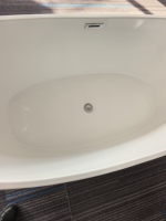 Baignoire autoportante ovale en acrylique CUPC, empilable pour bain intérieur, noir brossé or, avec vidange à débordement et massage à remous