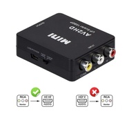 Convertidor Bajeal Mini AV2HD 1080P de AV a HD y RF para Proyector/STB con 1 Año de Garantía, 3 Entradas RCA, Empaque en Caja de Regalo