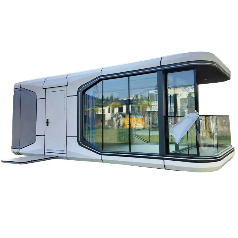 Luxury 20Ft 40Ft Container Steel Structure Hotel Prefab House Space Capsule House For Travelling