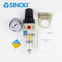 Regulador de Filtro de Aire Comprimido Serie AW SINCKI, Separador de Agua y Aceite AW1000 a AW5000