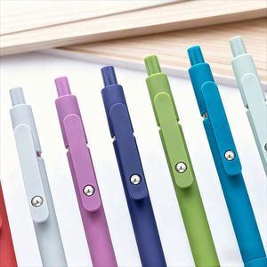 Morandi <b>Color</b> Solid <b>Color</b> Plastic Gel <b>Pen</b> with logo Simple Office Stationery Spray Glue Ballpoint <b>Pen</b> Suitable for Advertising - Product Image 2