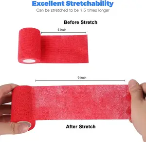 Cinta Elástica Deportiva <span class=keywords><strong>de</strong></span> 2 Pulgadas x 5 Yardas, Cinta Adhesiva No Tejida para Esguinces <span class=keywords><strong>de</strong></span> Rodilla, <span class=keywords><strong>Muñeca</strong></span> y Tobillo - Product Image 4