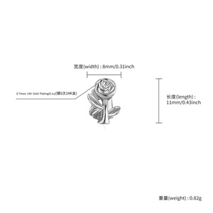 Factory Wholesale 14K Gold Rose <strong>Teeth</strong> Grills Hip Hop Style Brass Plated Body <strong>Jewelry</strong> for Engagement Party Gift - Product Image 5