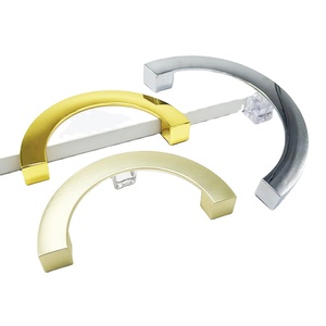 Manijas Modernas de Media Luna para Muebles de Cocina y Hotel, Herrajes de Zinc para Puertas de Armario y Cajones, Manijas Circulares de Latón Cepillado para Dormitorio - Product Image 3