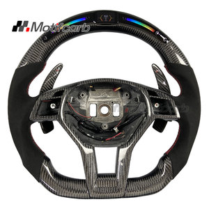 Volante de Fibra de Carbono con LED Personalizado para Mercedes-Benz W204 W212 C206 AMG Clase C Clase E GLA45 CLS63 C63 E300 E63 SL63 - Product Image 1