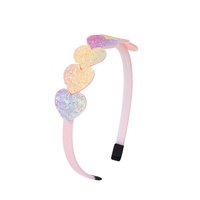 OKAY Vente en gros Bandeaux pour filles avec cœur pailleté de 4,4 pouces, bandeaux arc-en-ciel avec étoiles pour tout-petits, bébés et enfants, accessoires pour cheveux