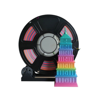 Greentech Rainbow Gradient Silk PLA Filament Bundel Netjes Gewikkeld Multicolor 3D Printer Filament 1.75mm Diameter 1kg Netto Gewicht