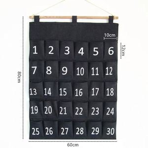 Dorm Sundries Hanging Storage Bag Multi-layered <b>Shelf</b> <b>Hook</b> Hanging Organizer Bag with Cotton Pockets - Product Image 3