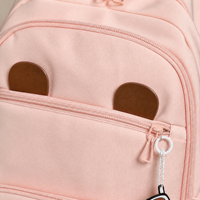 Sac à dos unisexe décontracté et mignon avec sangle de chariot, grande capacité, en tissu Oxford, oreilles d'animaux, poches latérales en maille, coussin d'air
