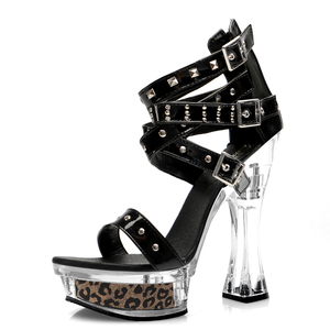 Sandales de danseuse exotique unisexe grande taille pour femme, style romain, <span class=keywords><strong>à</strong></span> brides <span class=keywords><strong>spaghetti</strong></span>, transparentes, imperméables, <span class=keywords><strong>à</strong></span> plateforme - Product Image 6