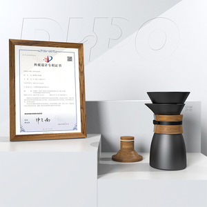DHPO vidrio de borosilicato alto verter sobre cafetera juego de cerámica portátil y gotero con funda de madera y tapa para regalo - Product Image 4
