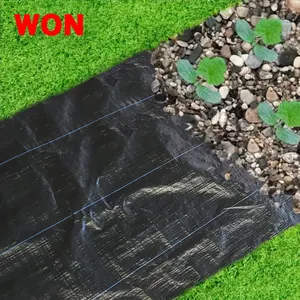 赢得中国工厂直接供应热销杂草屏障塑料编织景观地皮杂草垫织物