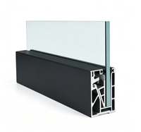 Rail de balustrade moderne en aluminium en U avec éclairage LED pour terrasses surplombées, balcons de complexes hôteliers et événements nocturnes