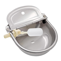 Abreuvoir automatique pour animaux en acier inoxydable avec vannes à flotteur, abreuvoir pour chien, cheval, mouton, vache