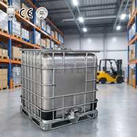 Réservoir IBC en acier inoxydable de qualité alimentaire 1000L avec garantie de 3 ans pour le stockage multi-usages d'eau, de vin et d'alcool, facile à utiliser